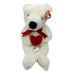 TY Beanie Buddy ROMEO White Teddy Bear 13” Stuffed Toy Vtg 1997 NOS